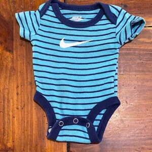 Nike Striped Blue Baby Bodysuit